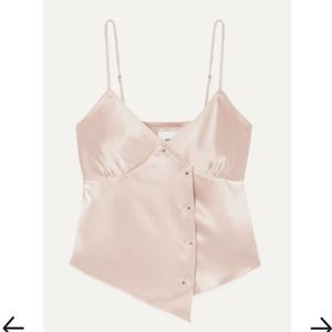 NANUSHKA Asymmetric Abio Satin Camisole - Blush Medium